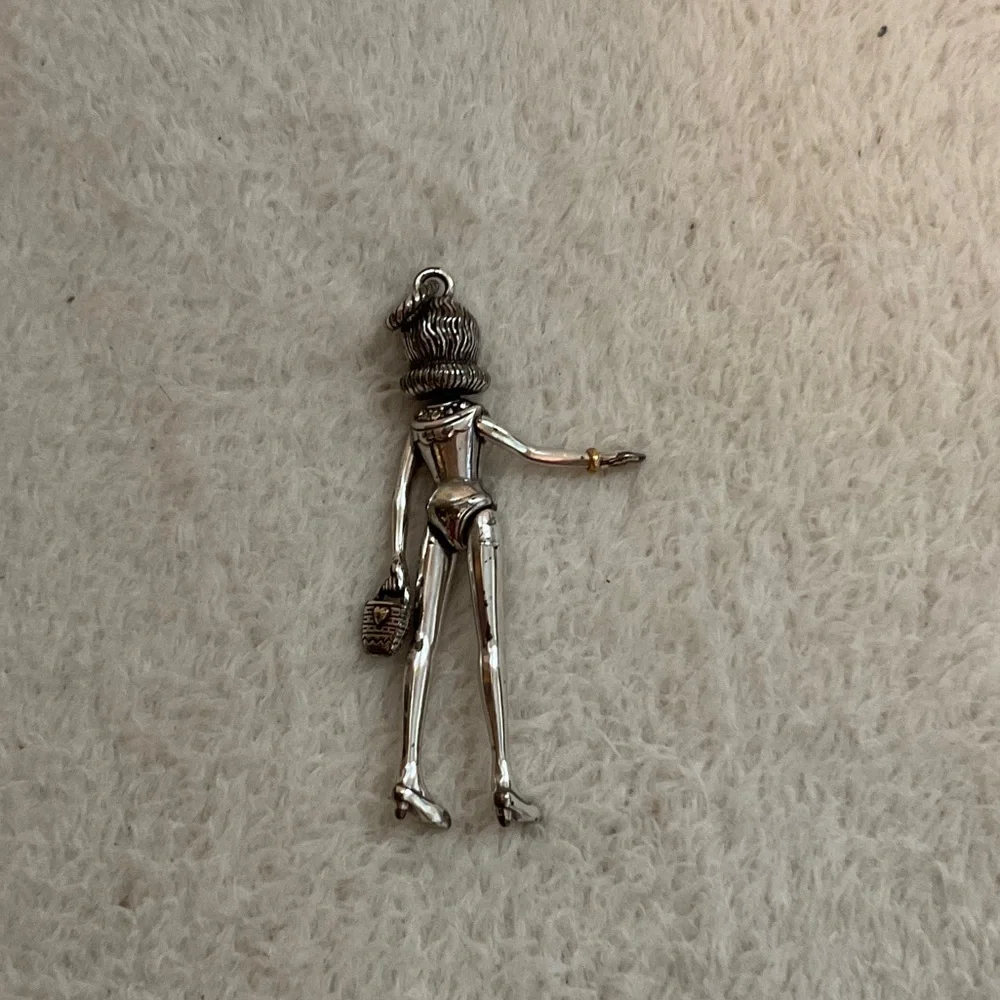 Silver Figurine Brooch